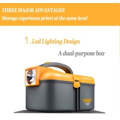 PP Fishing Tool Cabinet with LED Lighting Storage Boxes (2 Colors)