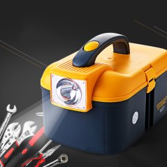 PP Fishing Tool Cabinet with LED Lighting Storage Boxes (2 Colors)