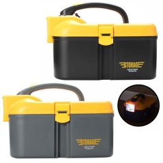 PP Fishing Tool Cabinet with LED Lighting Storage Boxes (2 Colors)