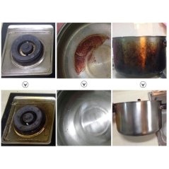 Large Size Rust Brush Sponge Bath Kitchen Clean Tools (Black)