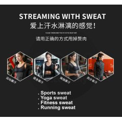 Gdeal Sweat Clothes Female Sweating Fitness Suit Coat Running Sweat Yoga Clothing - BF02 (Black)