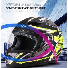 Gdeal Retro Full Face Helmet Scooter Motorbike Riding Men Motocross