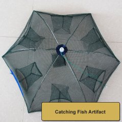 Gdeal Fishing Net Automatic Catch Fish Trap for Fishes Shrimp (Green)