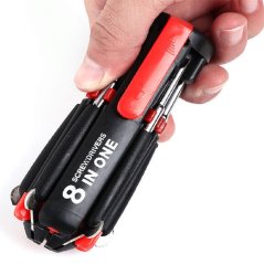 Gdeal Portable 8-in-1 Light Up Screwdriver Flashlight Set - Black