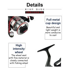 Gdeal Fishing Golden Fixed Spool Reel Coil Lightweight Fish Fishing Wheel 10+1BB