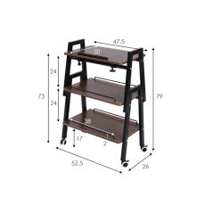 GTE Coffee Side Cabinet File Leisure Retractable Side Table (3 Colors)