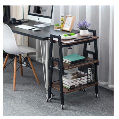 GTE Coffee Side Cabinet File Leisure Retractable Side Table (3 Colors)