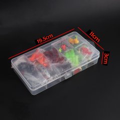 91 Artificial Soft Lures Crankbait Fishing Hook Gear Accessories Kit