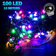 Hometech2u Multi Color 100LED 10M String Fairy Light Plug Lamp AC220V