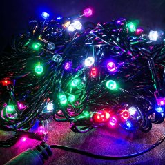 Hometech2u Multi Color 100LED 10M String Fairy Light Plug Lamp AC220V