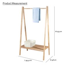 Harto Modern Simple Wooden Clothes Rack Hanger (3 Colors)