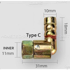 Gas Stove Connecter Hob Inlet Joint Hose Connection L Shape Elbow