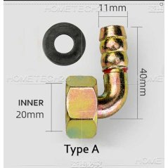 Gas Stove Connecter Hob Inlet Joint Hose Connection L Shape Elbow