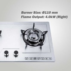 Milux Built-In Gas Stove Hob Stove Fully Stainless Steel Body (Silver)