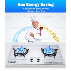 Milux Built-In Gas Stove Hob Stove Fully Stainless Steel Body (Silver)