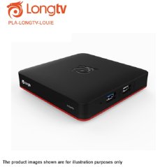 LOUiE Long TV Box Internet Smart TV ith Unlimited Channels (Black)