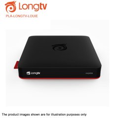 LOUiE Long TV Box Internet Smart TV ith Unlimited Channels (Black)