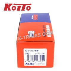 Koito ORIGINAL Toshiba Japan 1881 T20 21W Toyota Perdana Signal Bulb -2PCS (Warm White)