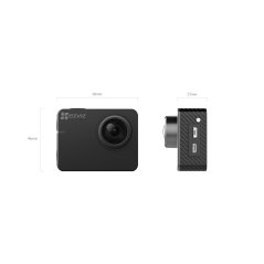 EZVIZ S2 Action + Dash 1080p 60fps Waterproof Camera with Wi-Fi Bluetooth CS-SP206 - FOC 16GB Micro SD (Yellow)