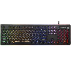 K Snake Keyboard K19 Brilliant RGB Light Effect Metal Gaming (Black)