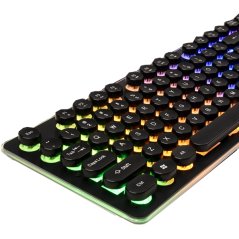 K Snake Keyboard K19 Brilliant RGB Light Effect Metal Gaming (Black)