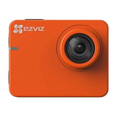 EZVIZ S2 Action + Dash 1080p 60fps Waterproof Camera with Wi-Fi Bluetooth CS-SP206 - FOC 16GB Micro SD (Orange)