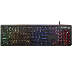 K Snake Keyboard K19 Brilliant RGB Light Effect Metal Gaming (Black)