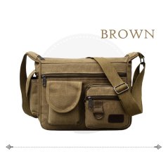 Men Multi Compartment Shoulder Style Canvas Messenger Bag (3 Colors)