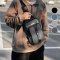 Men Fashion Chest Bag with Charging USB Interface Shoulder Backpack Sling