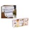 GTE 3-In-1 Multipurpose Kitchen Triple Paper Roll Dispenser Holder (White)