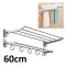 GTE Hook Holder Hanger Rack Shelf Wall Hanging (Silver)